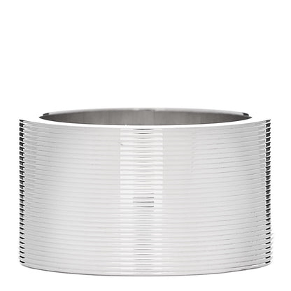 Gucci Sterling Silver 12mm Signature Band Ring 54 6.75 3 of 6