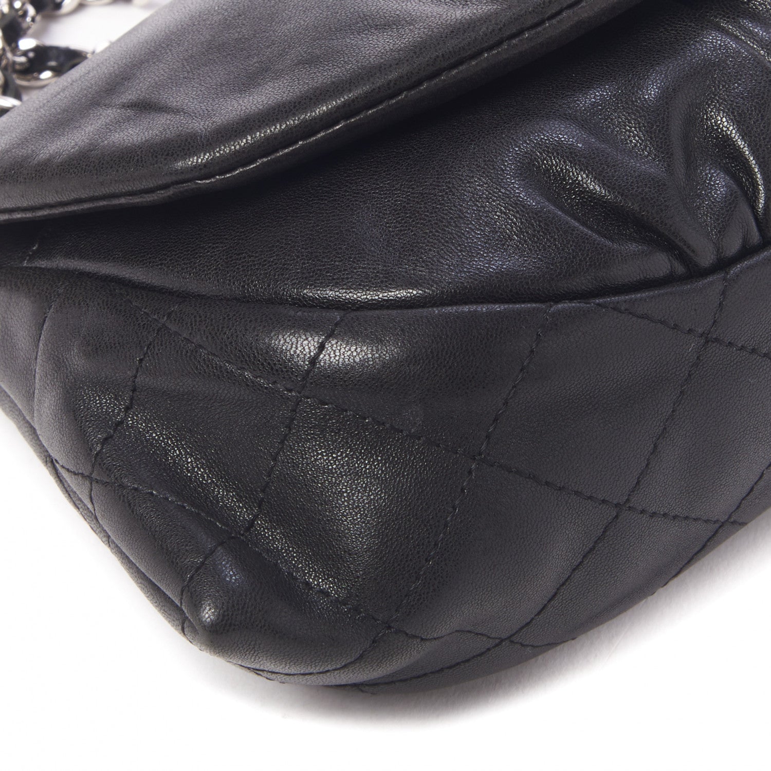 Chanel Lambskin Half Moon Wallet On Chain WOC Black 6 of 9