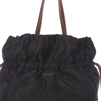 Prada Tessuto Nylon Jacquard Logo Tote Black 13 of 13
