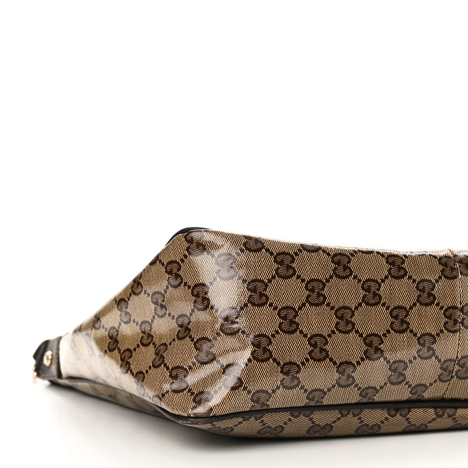 Gucci Crystal Monogram Medium Abbey Pocket Hobo Tote Dark Brown 9 of 10