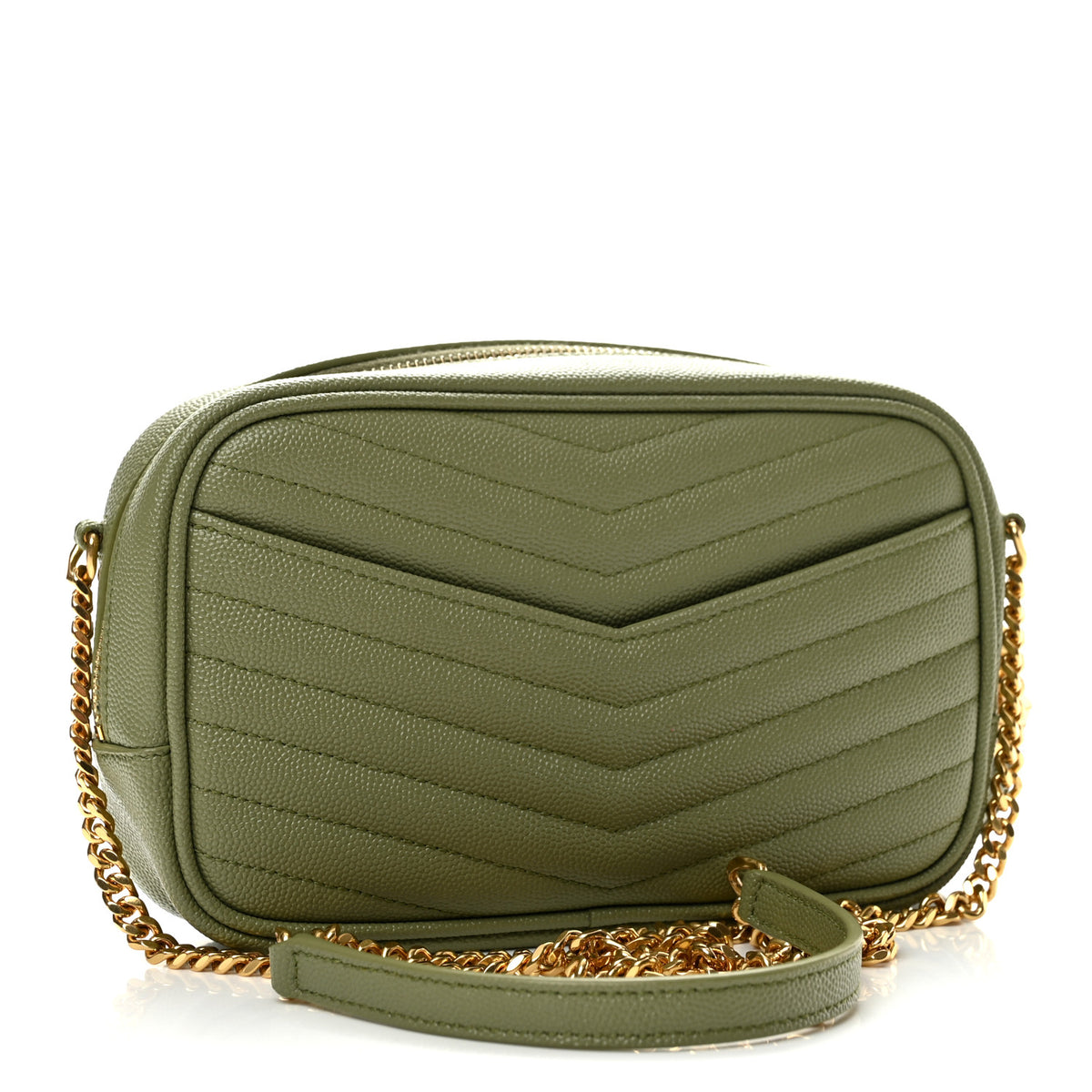 Saint Laurent Grain De Poudre Matelasse Monogram Mini Lou Camera Bag Light Pistache 3 of 11