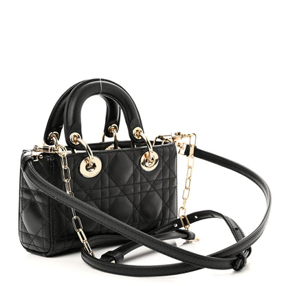 Christian Dior Lambskin Cannage Micro Lady D-Joy Black 3 of 10