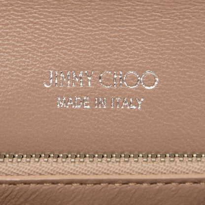Jimmy Choo Glittered Lambskin Milla Wallet on Chain Tea Rose 6 of 6