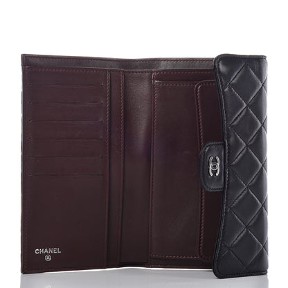 Chanel Lambskin Quilted Large Flap Wallet Black 5 of 13