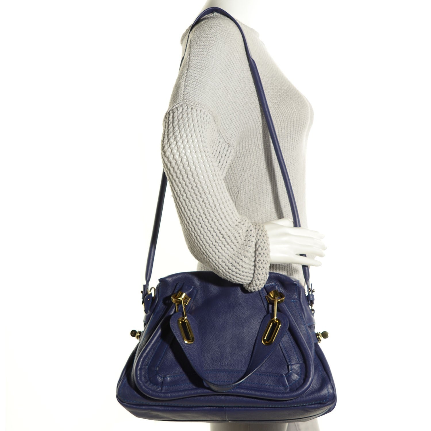 Chloe Calfskin Medium Paraty Storm Blue 2 of 9