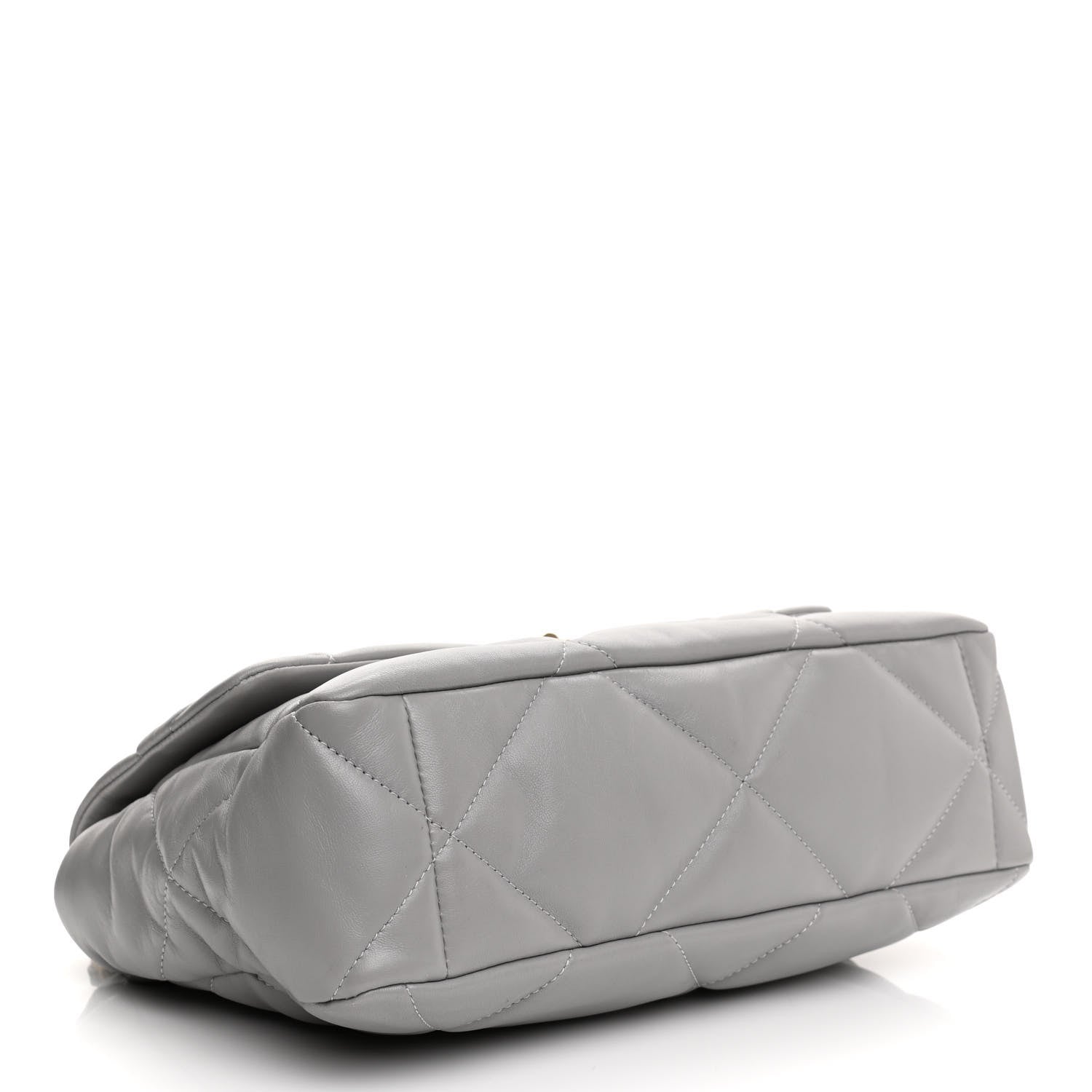 Chanel Lambskin Quilted Large Chanel 19 Flap Grey 4 of 11