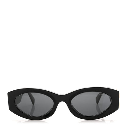 Miu Miu Acetate Oval Glimpse Sunglasses SMU11W Black 2 of 8
