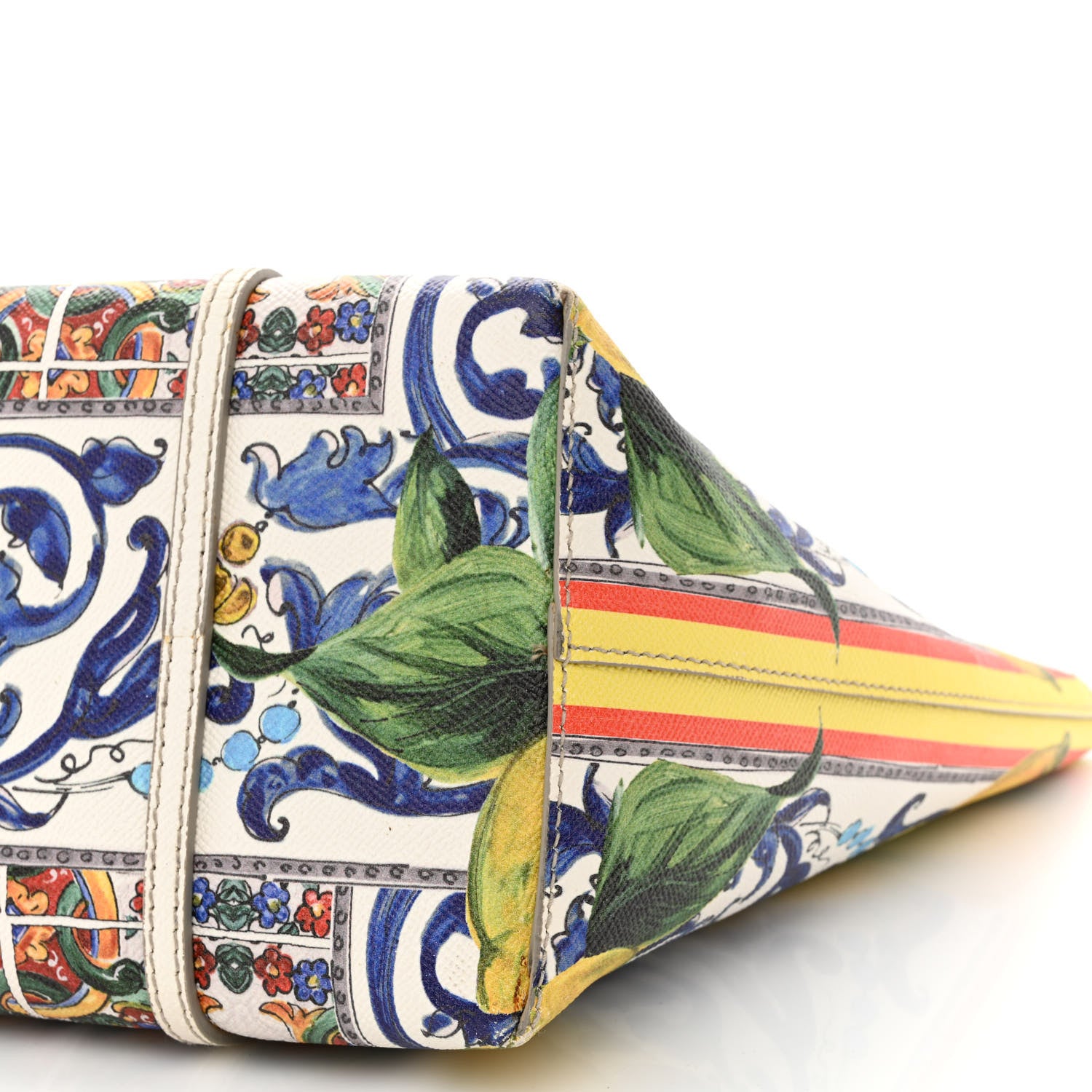 Dolce & Gabbana Dauphine Printed Escape Portofino Tote White Multicolor 14 of 19