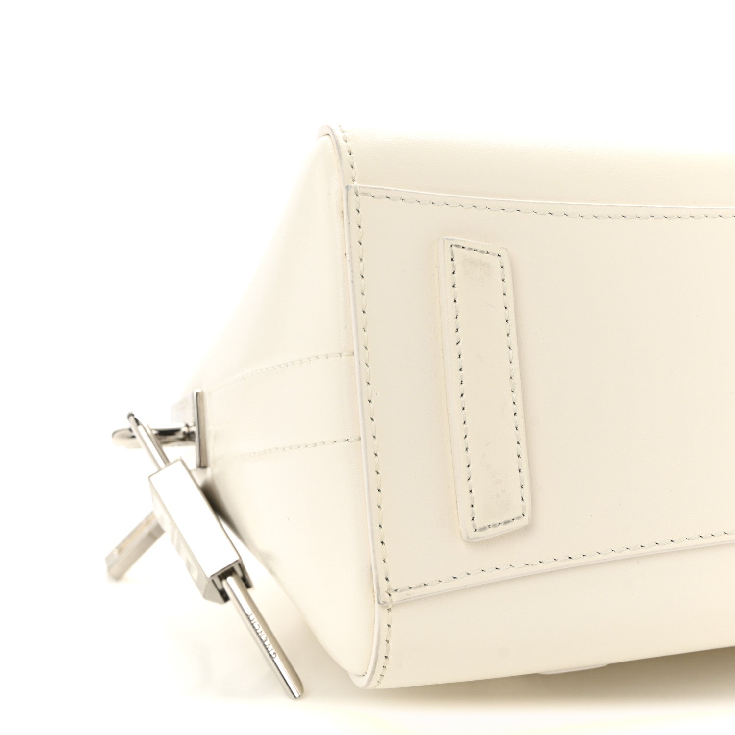 Givenchy Box Calfskin Mini Lock Antigona Shoulder Bag Ivory 8 of 9