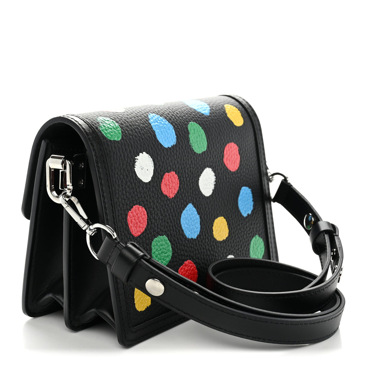 Louis Vuitton LV X YK Taurillon Dots Dauphine Mini Black 3 of 10