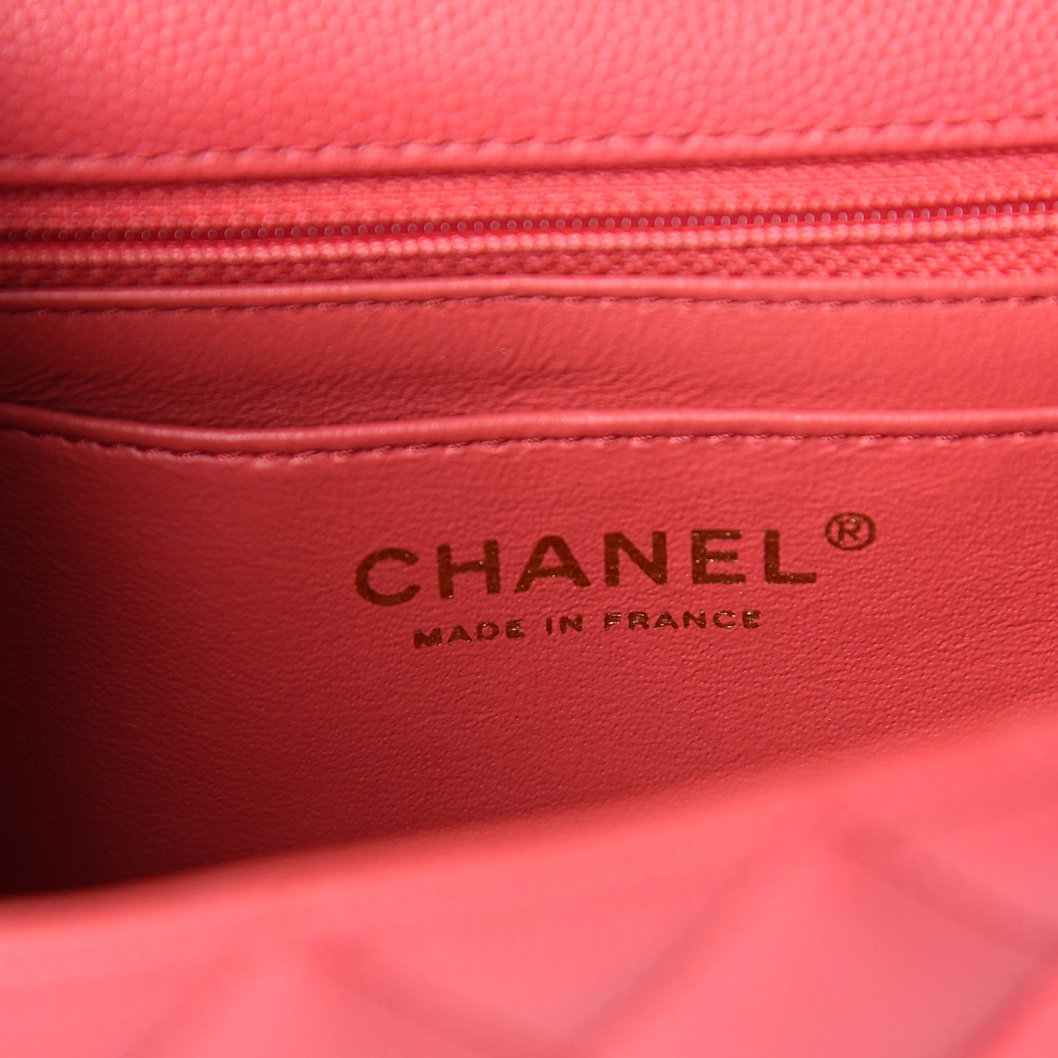 Chanel Caviar Quilted Mini Rectangular Flap Dark Pink 5 of 10
