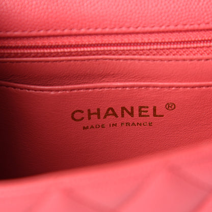 Chanel Caviar Quilted Mini Rectangular Flap Dark Pink 5 of 10