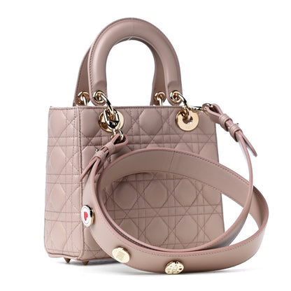 Christian Dior Lambskin Cannage Small Lucky Badges My Lady Dior Taupe 3 of 16