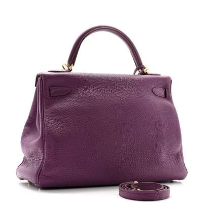 Hermes Togo Kelly Retourne 32 Anemone 3 of 13