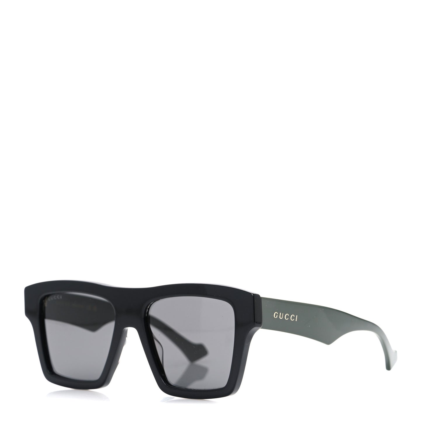 Acetate Rectangle Sunglasses GG0962S Black Khaki