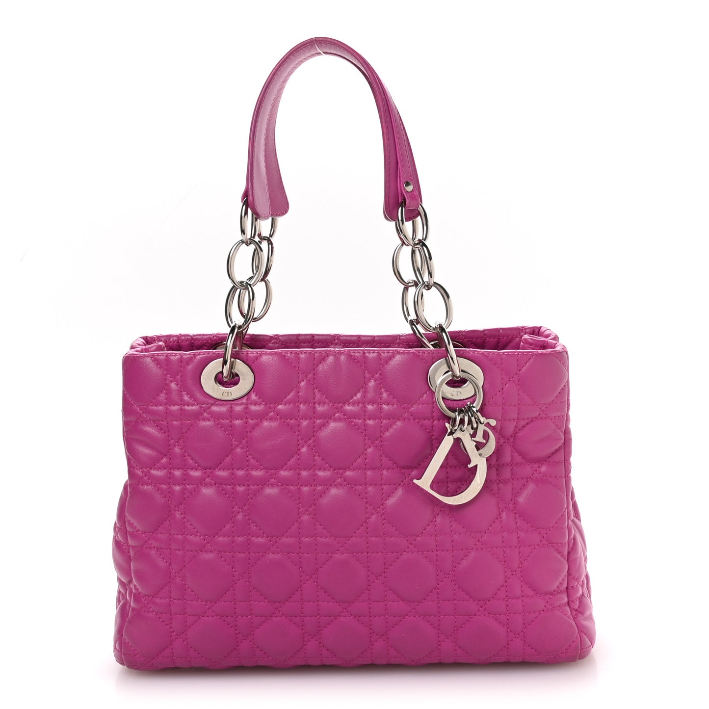 Lambskin Cannage Small Dior Soft Shopping Tote Rose Sorbet