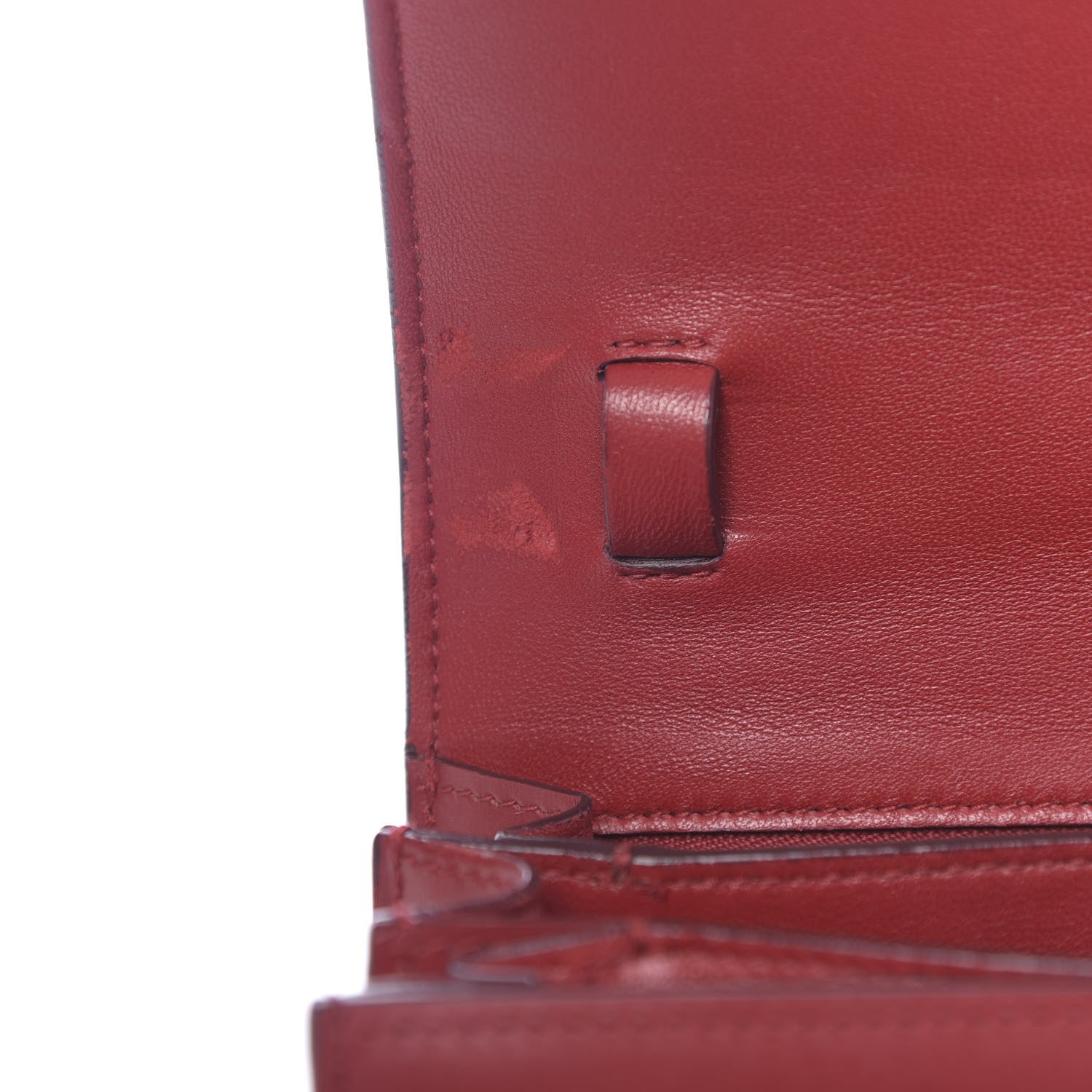 Celine Box Calfskin Small Classic Box Flap Bag Red 12 of 14