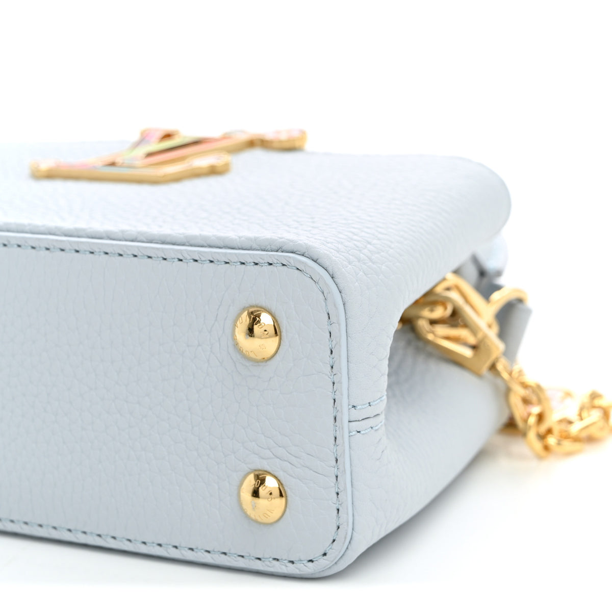 Louis Vuitton LV X TM Taurillon Capucines East West Mini Olympe Blue 9 of 11