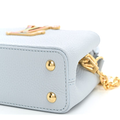 Louis Vuitton LV X TM Taurillon Capucines East West Mini Olympe Blue 9 of 11