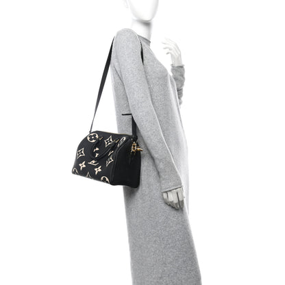 Louis Vuitton Empreinte Monogram Giant Speedy Bandouliere 25 Black Beige 2 of 9
