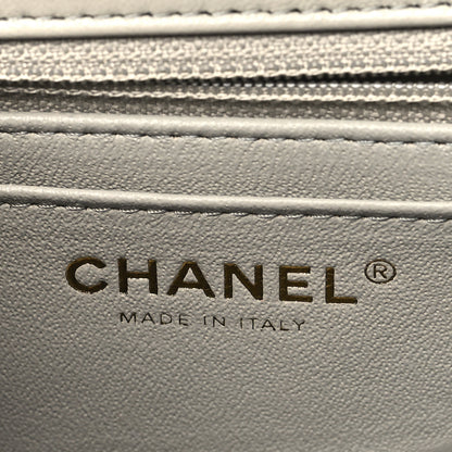 Chanel Lambskin Quilted Mini Rectangular Flap Grey 6 of 11