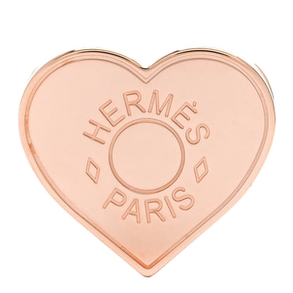 Hermes Rose Gold Plated Brass Mini Coeur Twilly Scarf Ring 1 of 5