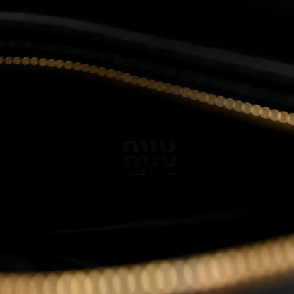 Miu Miu Vitello Lux Bauletto Top Handle Bag Black 11 of 17
