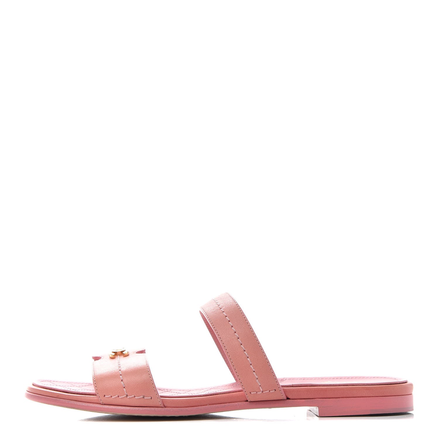 Chanel Calfskin CC Mule Sandals 38.5 Pink 1 of 10