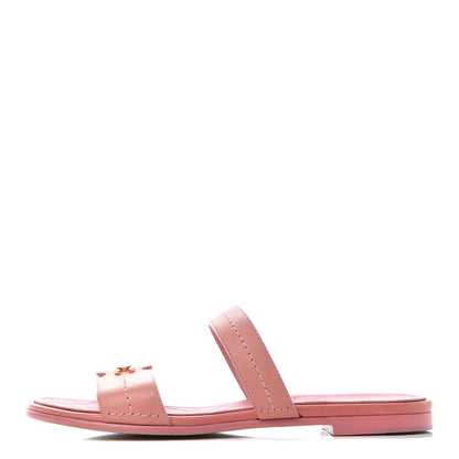 Chanel Calfskin CC Mule Sandals 38.5 Pink 1 of 10
