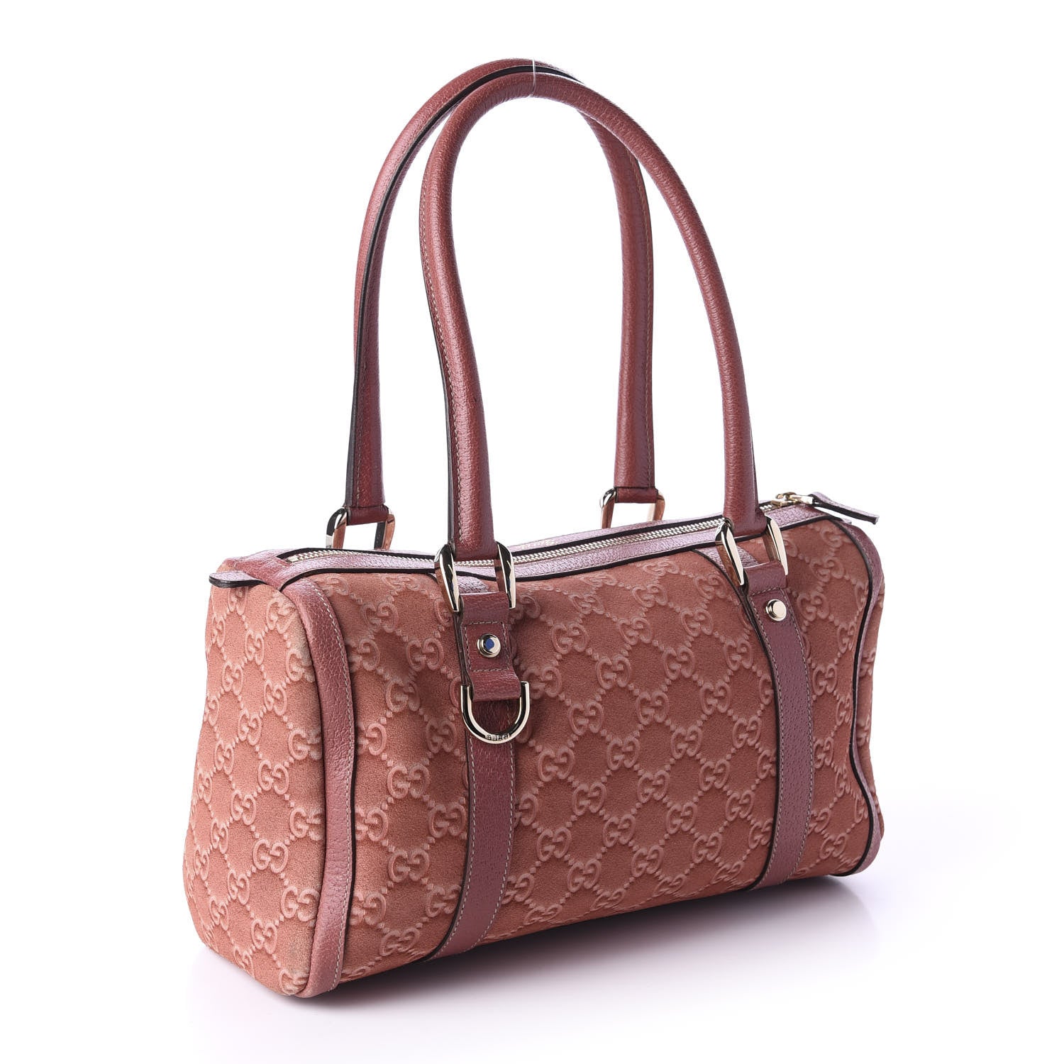 Gucci Suede Guccissima Small Abbey Boston Pink 3 of 11