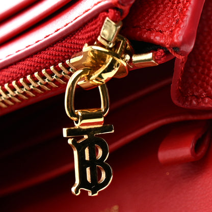 Burberry Grained Calfskin Chain Card Case Red 12 of 12