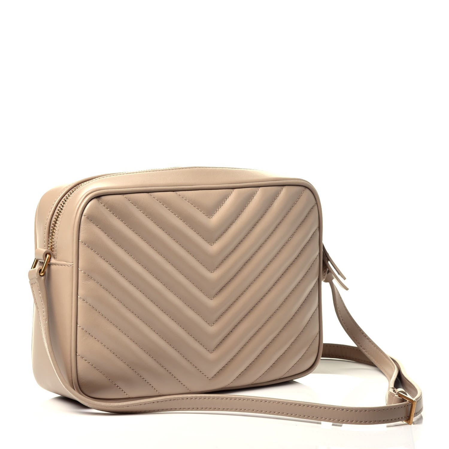 Saint Laurent Calfskin Matelasse Monogram Lou Camera Bag Dark Latte 3 of 9