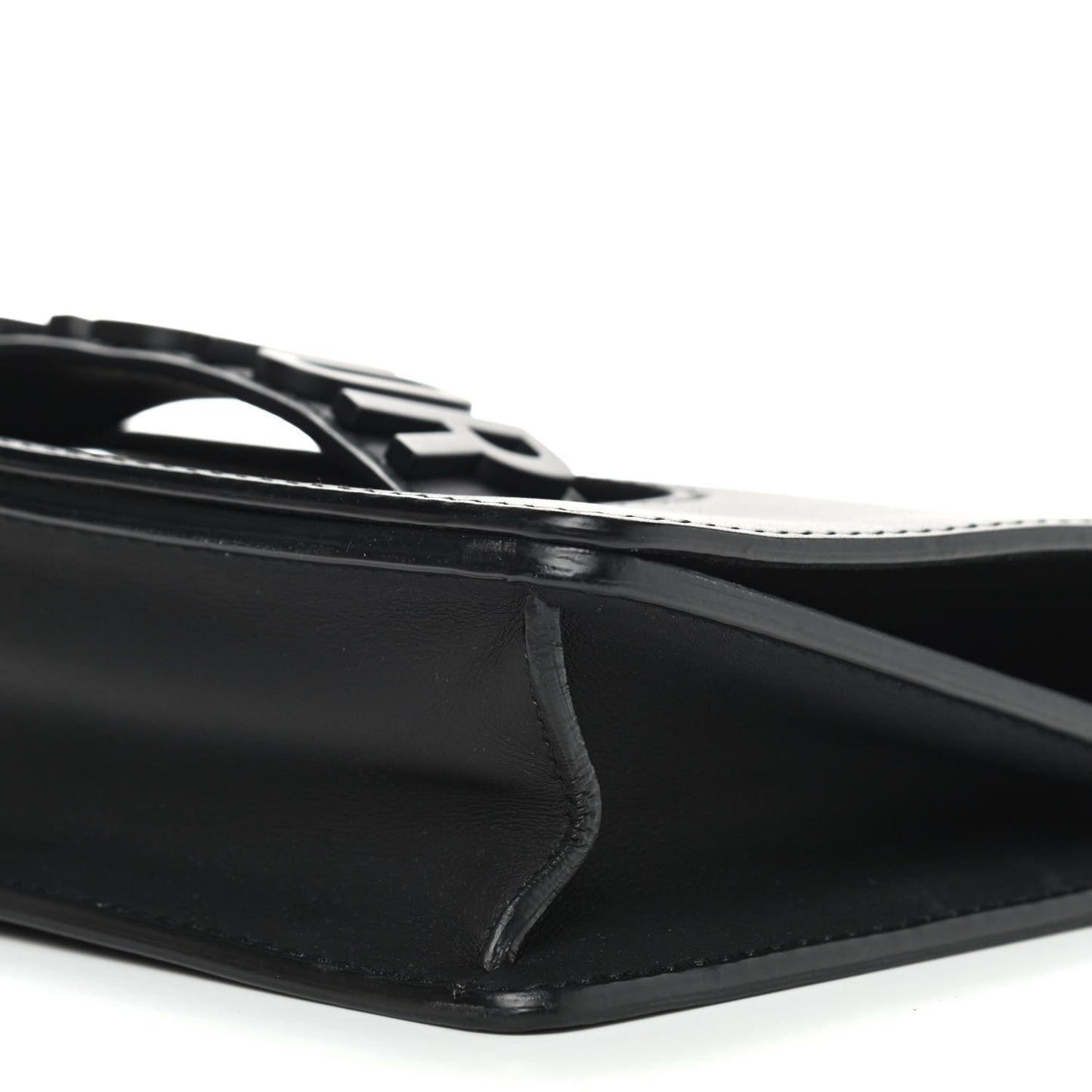 Ultra Matte Calfskin J'Adior Chain Flap Bag Black