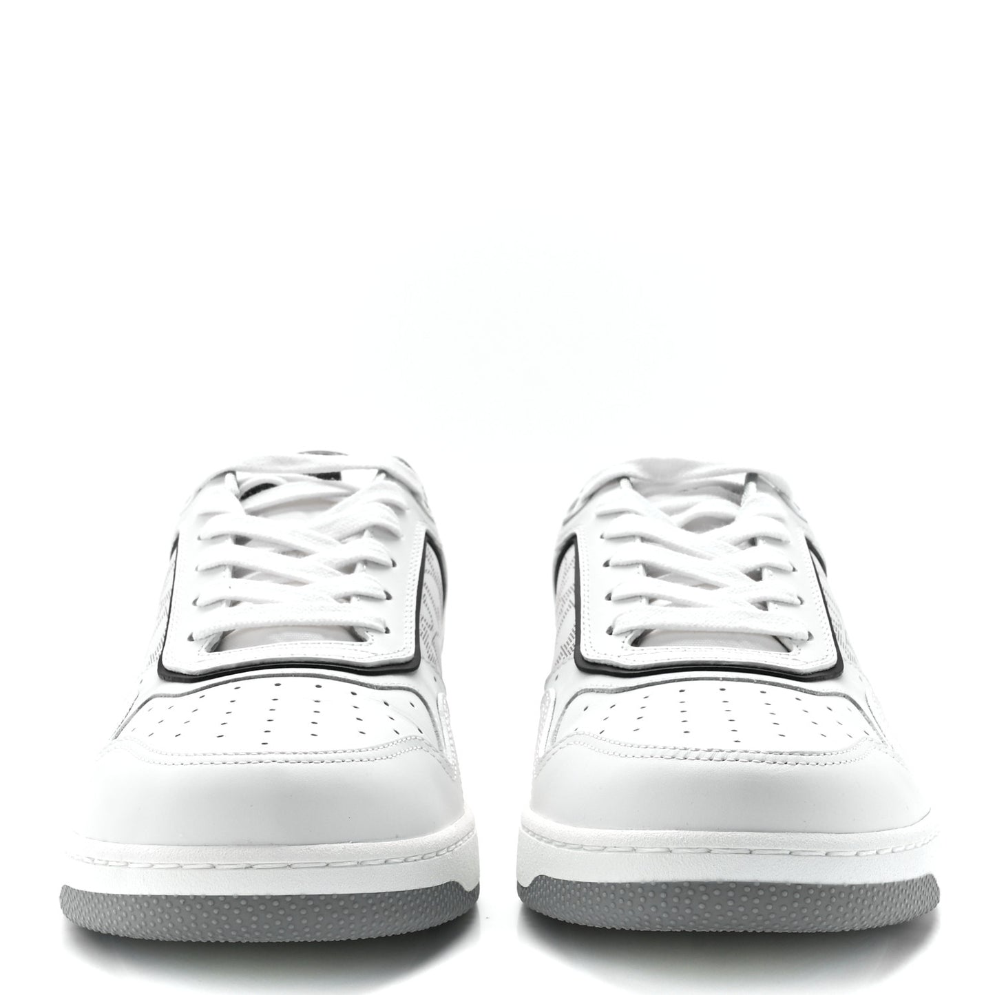 X SHAWN STUSSY Smooth Calfskin Oblique Mens B27 Low Top Sneakers 43 White Red