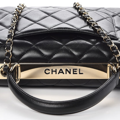 Chanel Lambskin Quilted Small Trendy CC Dual Handle Flap Bag Black 10 of 11