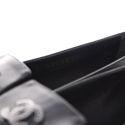 Chanel Lambskin CC Loafers 36.5 Black 9 of 13