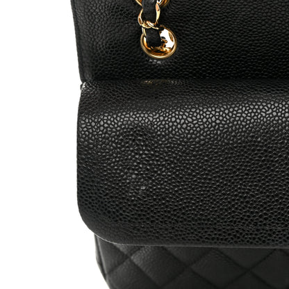 Chanel Caviar Quilted Medium Double Flap Black 12 of 16
