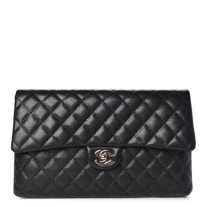 Chanel Caviar Quilted Flap Clutch Black 1 of 8