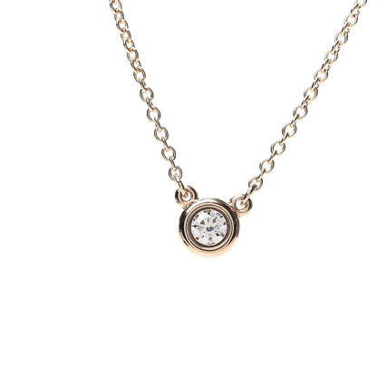 Tiffany 18K Rose Gold Diamond .10ct Elsa Peretti Diamonds by the Yard Pendant Necklace 3 of 5