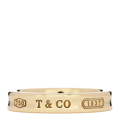 Tiffany 18K Yellow Gold Narrow 1837 Ring 55 7.25 1 of 4