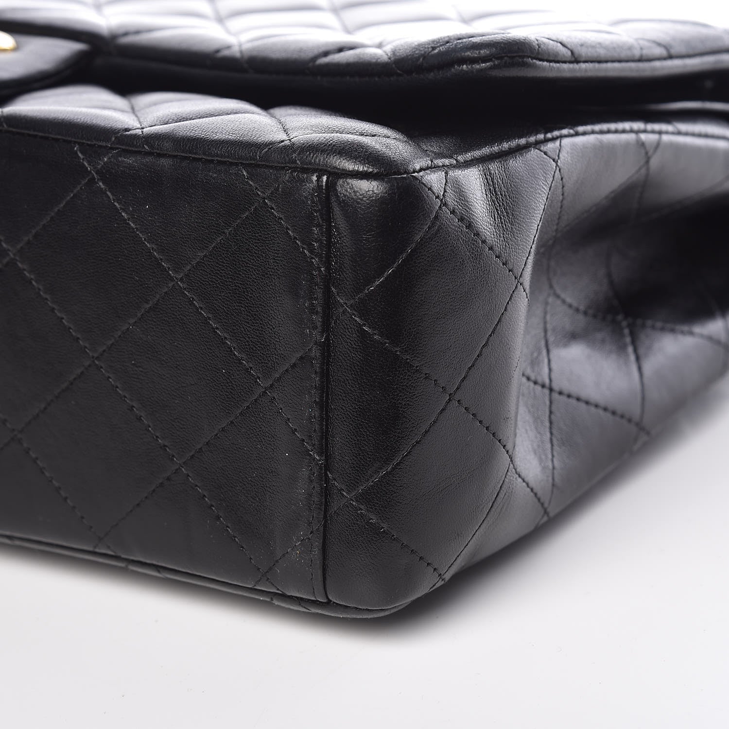 Chanel Lambskin Quilted Maxi Double Flap Black 11 of 15