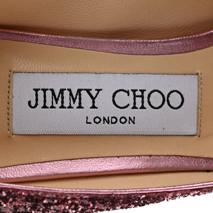 Jimmy Choo Glitter Pointy Toe Romy 85 Pumps 35.5 Pink 8 of 12