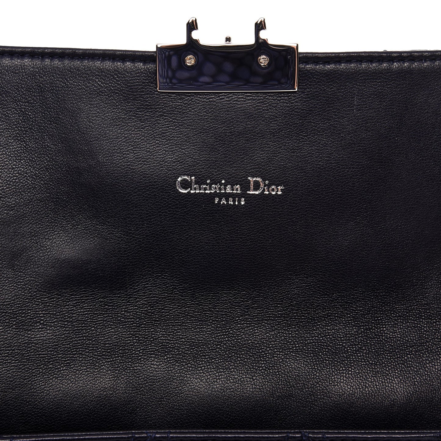 Lambskin Cannage Miss Dior Promenade Pouch Navy Blue
