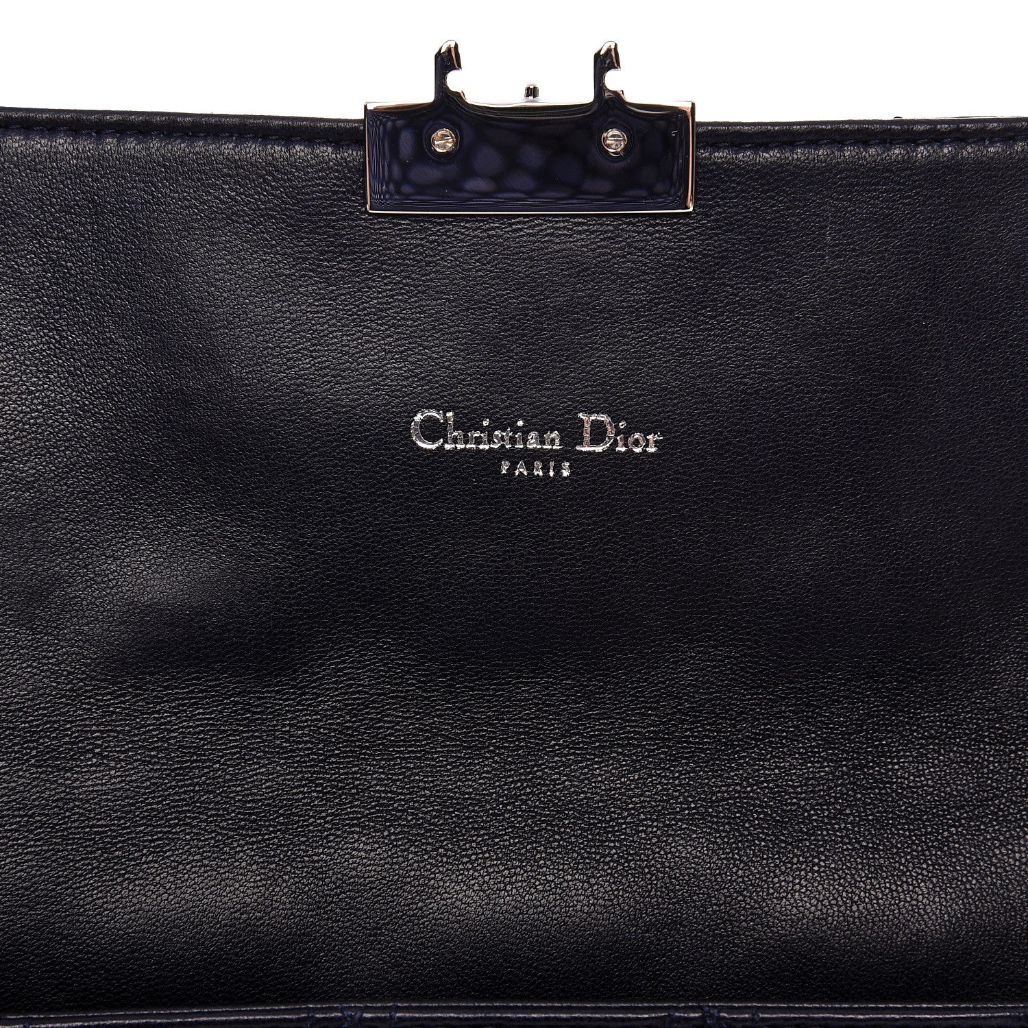 Christian Dior Lambskin Cannage Miss Dior Promenade Pouch Navy Blue 6 of 8