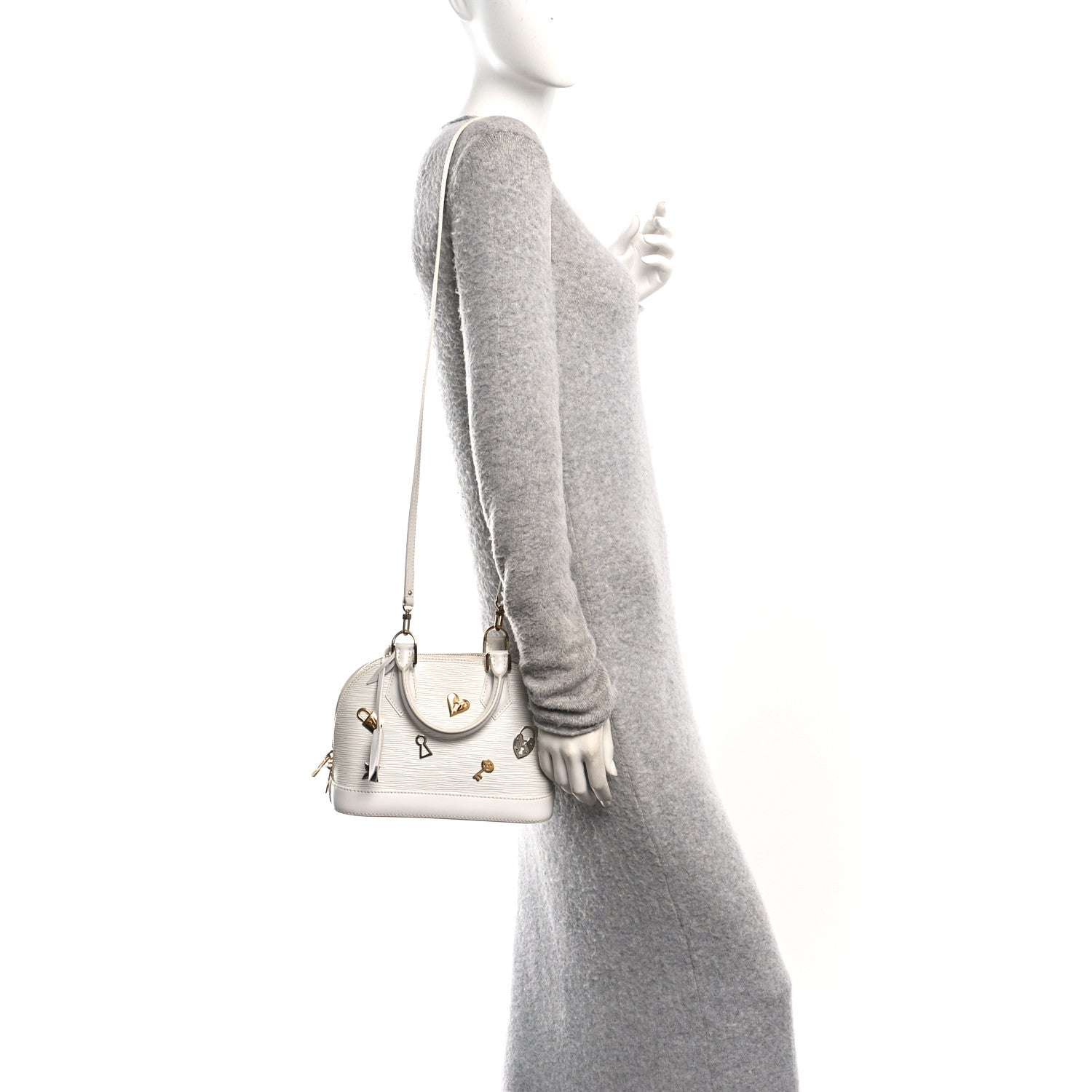 Louis Vuitton Epi Love Lock Alma BB White 2 of 9
