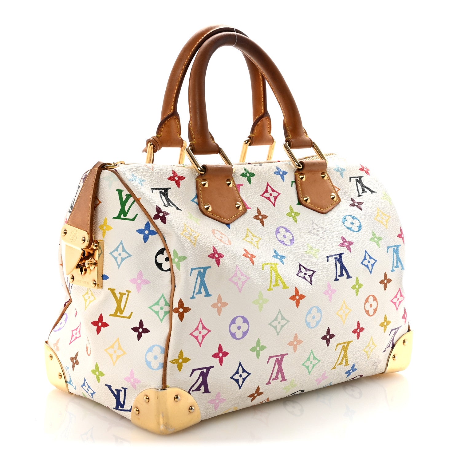 Louis Vuitton Monogram Multicolor Speedy 30 White 3 of 8