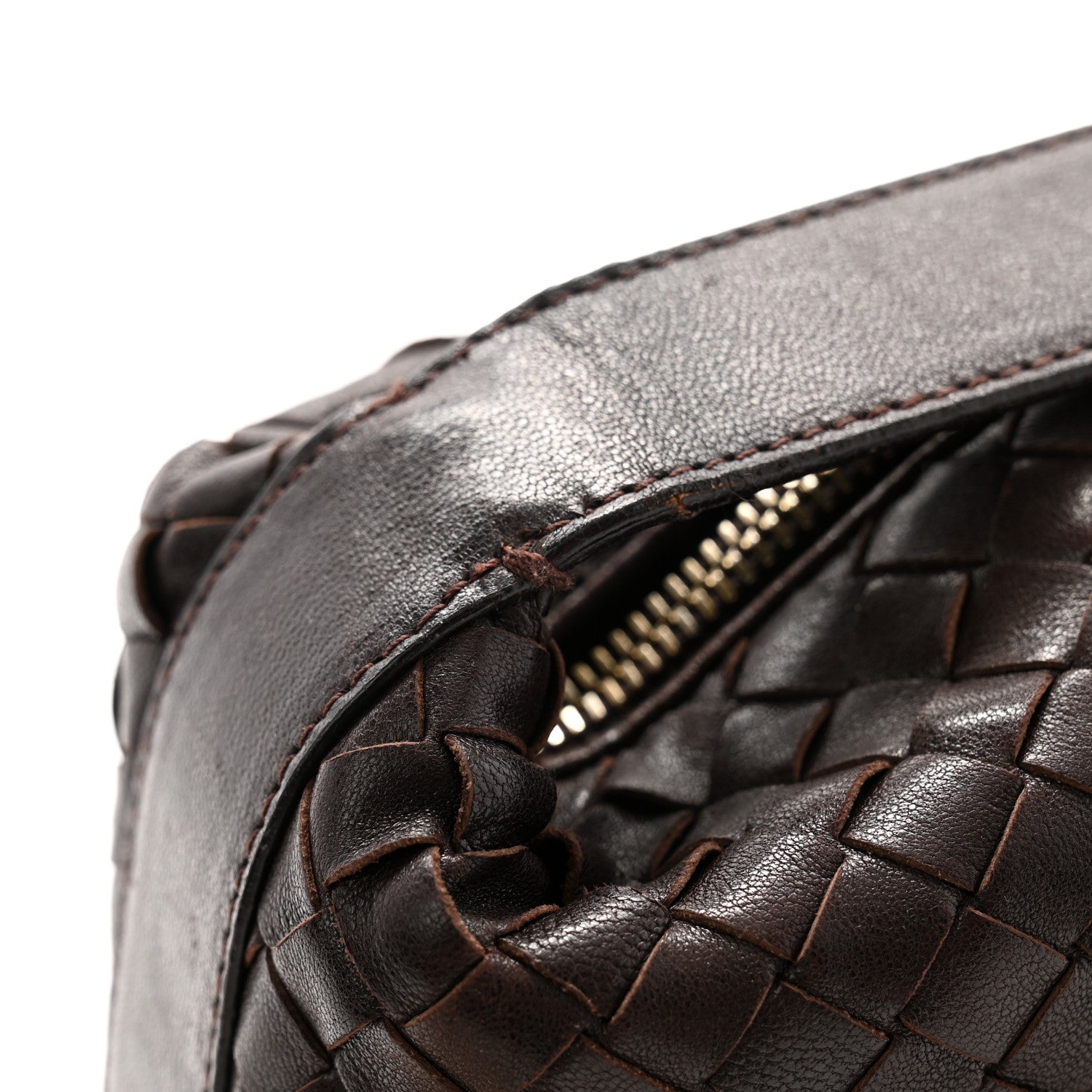 Bottega Veneta Nappa Intrecciato Large Cosmetic Case Ebano 11 of 12