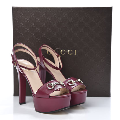 Gucci Malaga Kid Claudie Platform Sandals 35 Burgundy 8 of 8