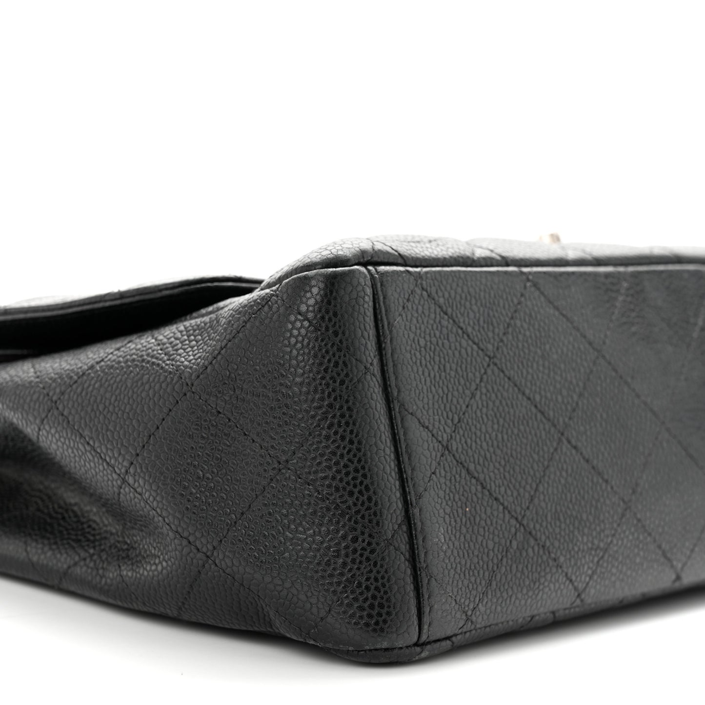 Caviar Quilted Maxi Double Flap Black