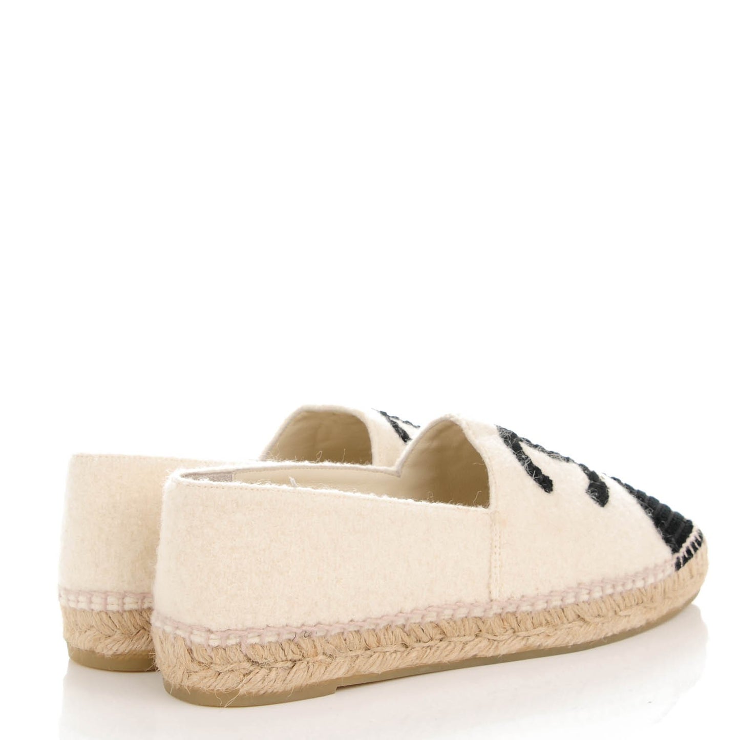 Wool CC Espadrilles 39 White Black